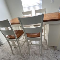 Used Solid Wood High Chair And Table 