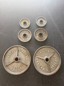 Standard Barbell Weight Plates Set 120lbs