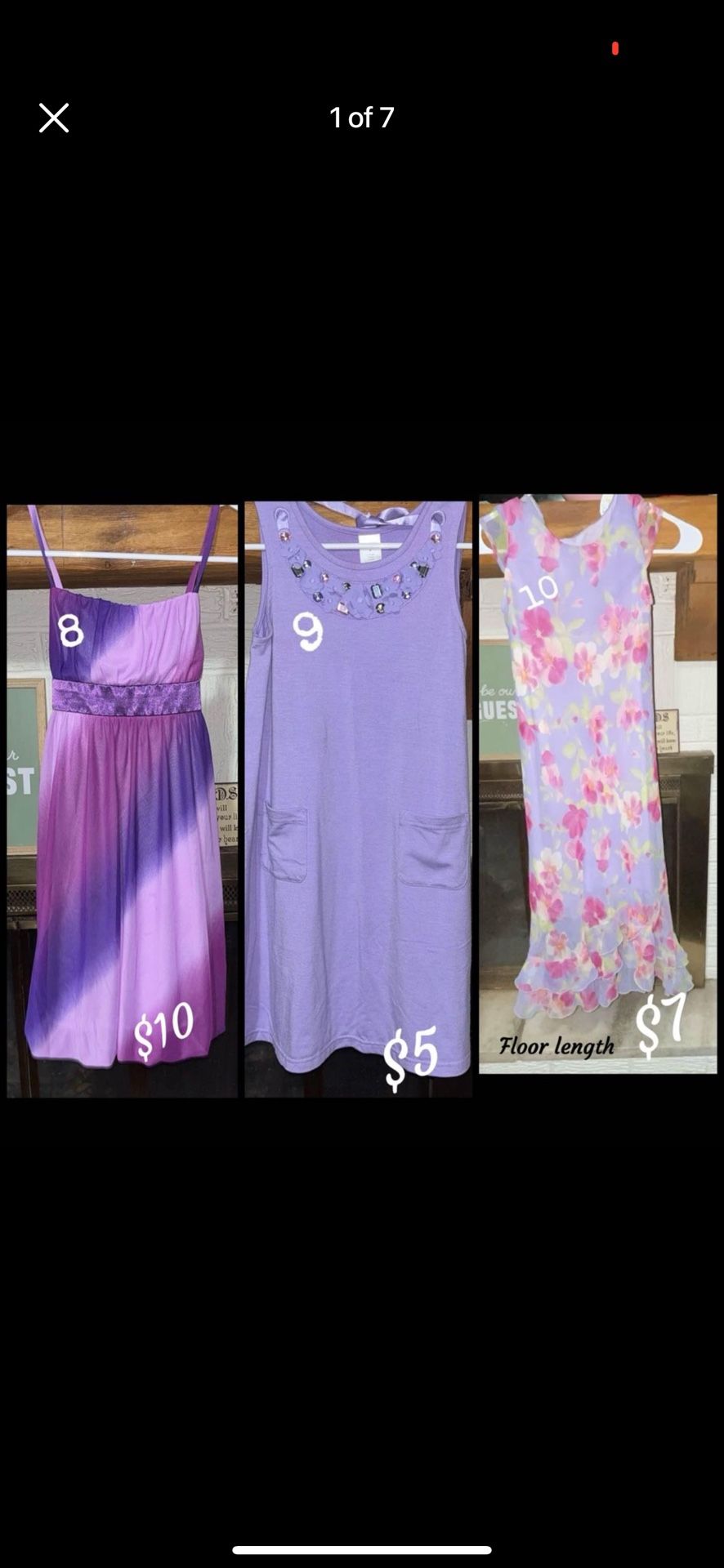 Girls Dresses Size 7-12 Youth 