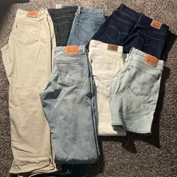 Levi pants and three shorts throw me a price 