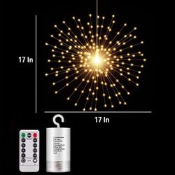 LED Copper Wire Light Waterproof Fireworks Fairy Lights with Fireworks Lights Fireworks Lights Remote Control for Yard Garden Path Decoration