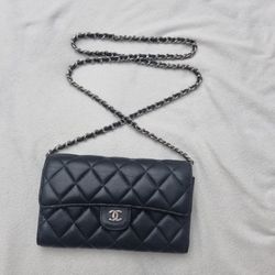 Leather Channel Small Bag