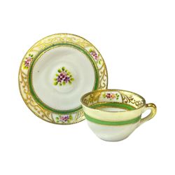 Vintage Occupied Japan Teacup & Saucer – Gold & Floral