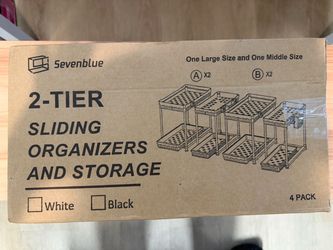 Sevenblue 2-Tier Sliding Organizers 4 Pack