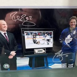 Rob Ray & Brad May Autographed Buffalo Sabres Photo 