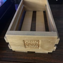 Vintage Napa Valley Wooden Cassette Tape Holder