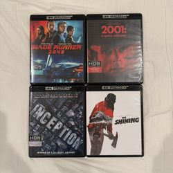 4k Disc lot, inception, shining…