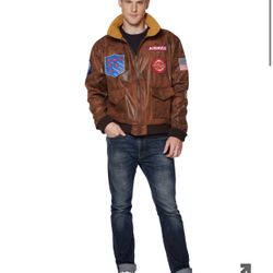 airman aviator Bomber jacket Halloween costume Adult small/youth/teen 