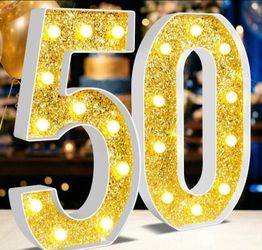 #50 marquee sign