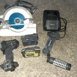 Tools With Batteries And Charger 