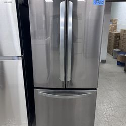LG 30inch. 3-Door French Door With Ice Dispenser Black Stainless Steel Refrigerator 