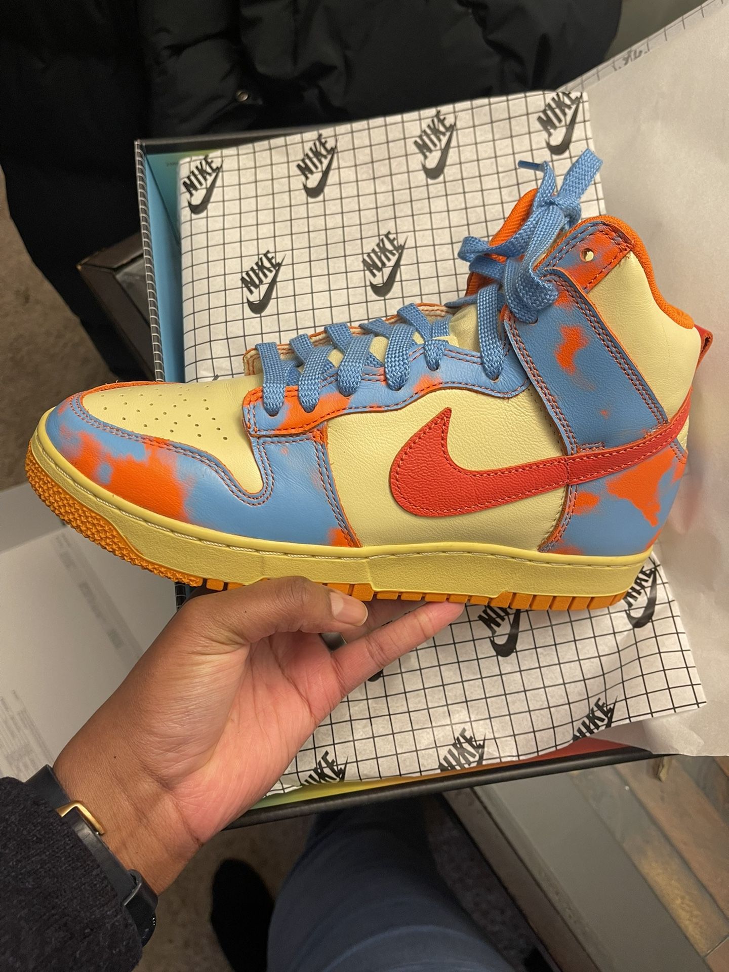Nike Dunk Hi 1985 SP “Orange Acid Wash” 8.5 Men