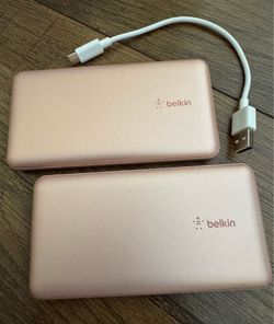 2 Belkin Portable Power Banks,10K Each