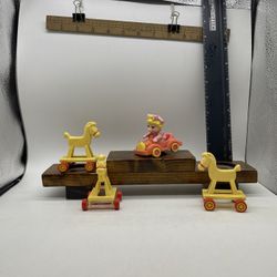  Vintage 1986 McDonald's Happy Meal toy featuring Miss Piggy from the Muppet Babies franchise + Three 1986   Rocking Chairs +  