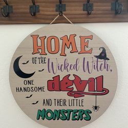 Halloween Wood Sign 18 Inches