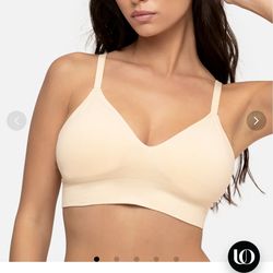 Underoutfit Neckline Pullover Bralette 450 Color: Sand Size X LARGE Slip On NEW