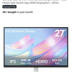 LG Monitor 27 Inchi White Ultra