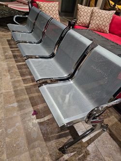 5-Seat Waiting Room Bench or Tandem Reception Chairs