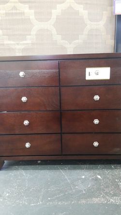 New new new 8 drawer dresser 54"×18x42.5H dark cherry fishing