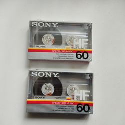 60 Minutes Cassette Tape (By SONY) For Sale (Set Of 2)