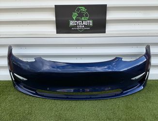 2017 - 2022 TESLA MODEL 3 FRONT BUMPER COVER WITH PARKING SENSOR HOLES OEM GENUINE