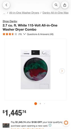2.7 cu. ft. White 115-Volt All-in-One Washer Dryer Combo