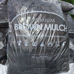 2 Cu Ft Bags Red Or Brown Mulch