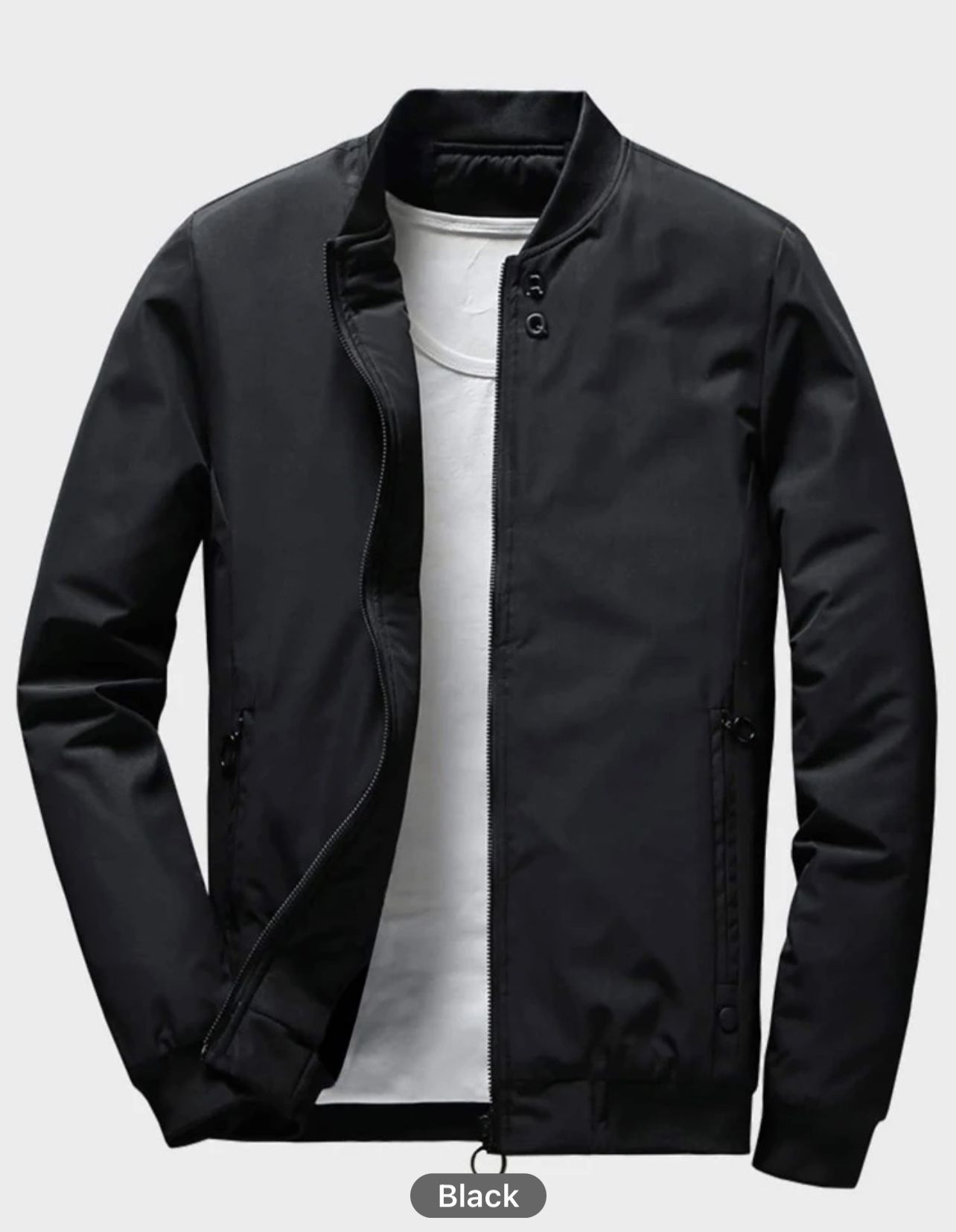 Men’s Zip Up Bomber Long Sleeve Casual Jacket Coat *NEW*