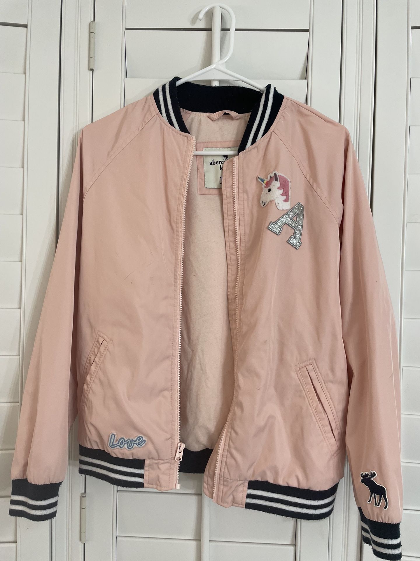 Like New Abercrombie Kids Pink Jacket