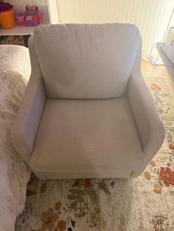 Light Gray Upholstered Accent Chair