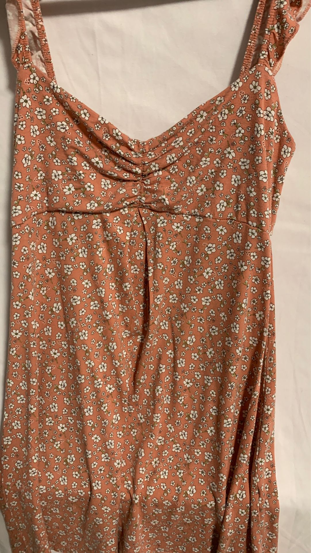 Forever 21 dress ladies peach & white Flowers size M
