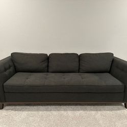 Modern Dark Gray Living Room Set - Sofa & Loveseat - Great Condition!