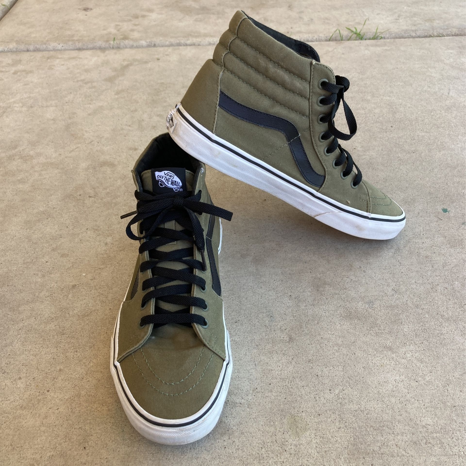 Olive green and black Men Shoes