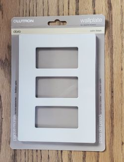 Lutron - Claro - 3-Gang Wall Plate - Satin Finish - Lunar Gray - Item# SC-3-LG (9 Ea Available)