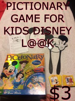 PICTIONARY KIDS DISNEY CHARACTERS FILM HISTORY L@@K