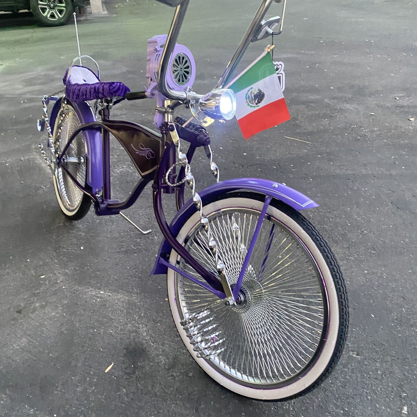 purple lowrider bicycle 12 Purple rims to match the beautiful color of the purple frame truly makes this bike stand out from all the others Lowrider Bikes: Familia y Cultura