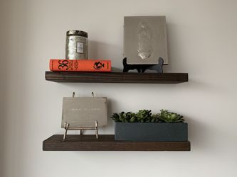 Wood shelves