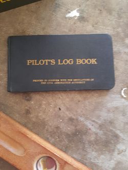 Vintage pilots log book