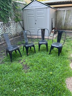 Vintage Bistro Chairs (4) Black