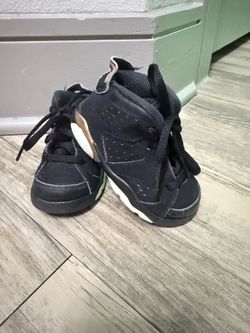 Nike Air Jordan Retro 6 DMP Black Suede CT4966-007 Toddler 5C Shoes Sneakers