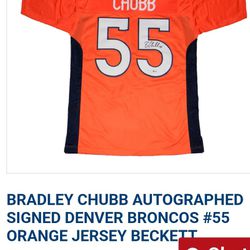 Autographa  Chubbs 55  broncos new jersey