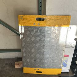 Dock Plate or Dock Ramp For Loading Cargo. Truck To Truck Ramp. Heavy Duty Diamond Plate 