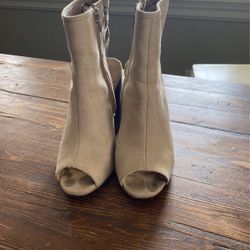 Aldo Justina Cream Open Toe Boot