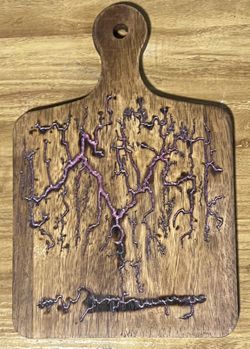 One Of A Kind, Hand Made Fractal Tree Decorative charcuterie Board