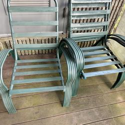 Three Stackable Patio / Lawn Chairs 