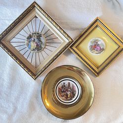Antique Miniature Paintings On porcelain 