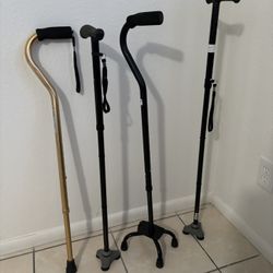 4 Walking Canes 