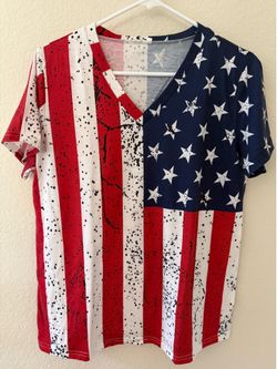 Mens/boys Patriotic short-sleeved t-shirt size Large