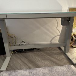 New Glass  Adjustable Height Standing Sit Desk 