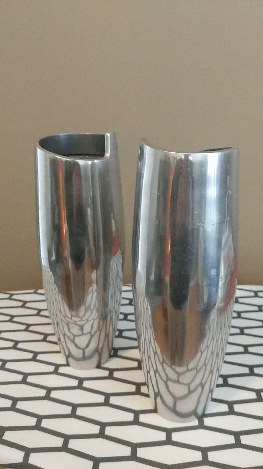 Silver Decorative Vases